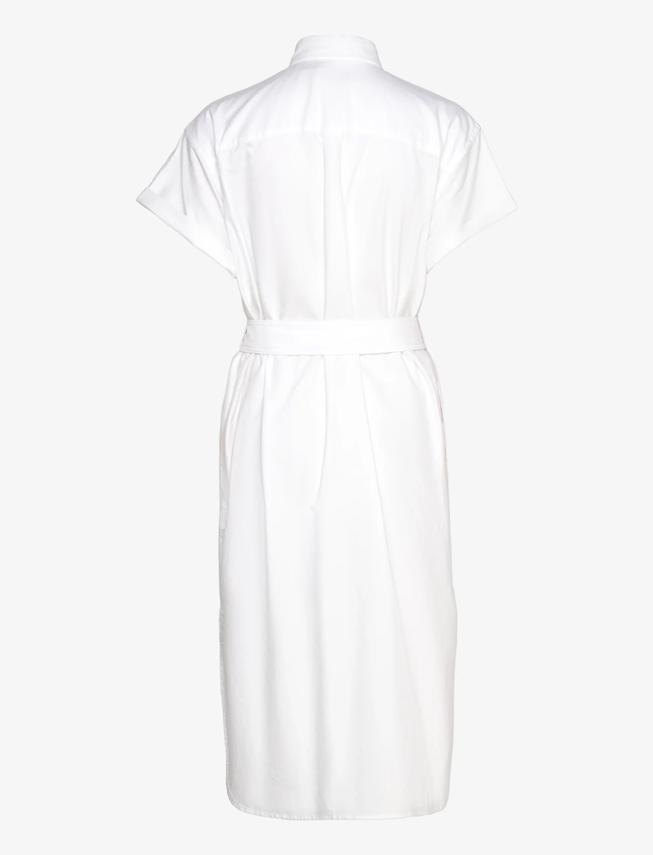 Polo Ralph Lauren - Belted Short-Sleeve Oxford Shirtdress - shirt dresses - bsr white - 1