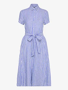 Belted Striped Linen Shirtdress, Polo Ralph Lauren
