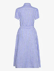 Polo Ralph Lauren - Belted Striped Linen Shirtdress - skjortklänningar - 1722a lake blue/w - 1