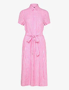 Belted Striped Linen Shirtdress, Polo Ralph Lauren