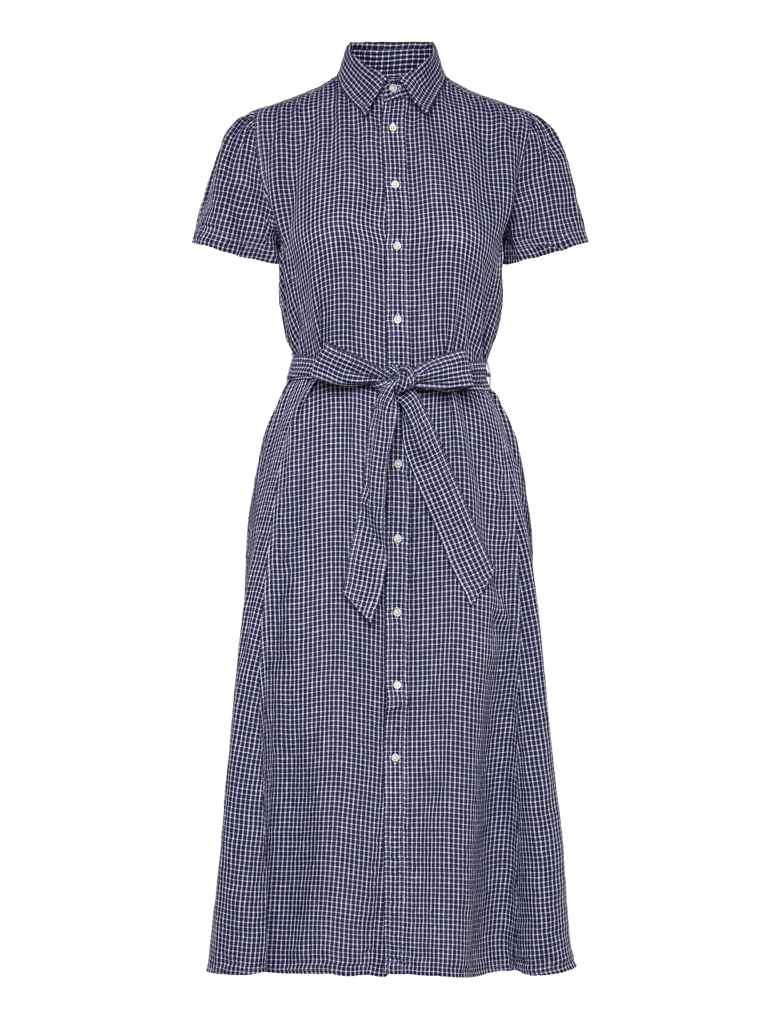 Polo Ralph Lauren Belted Striped Linen Shirtdress - Hemdkleider - 1873 BLUE/WHITE M / navy