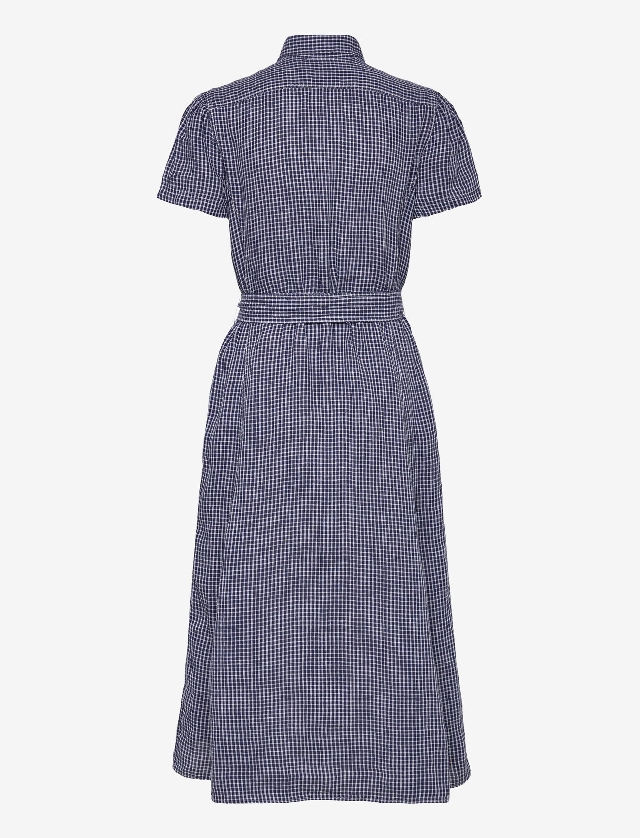 Polo Ralph Lauren - Belted Striped Linen Shirtdress - skjortklänningar - 1873 blue/white m - 1