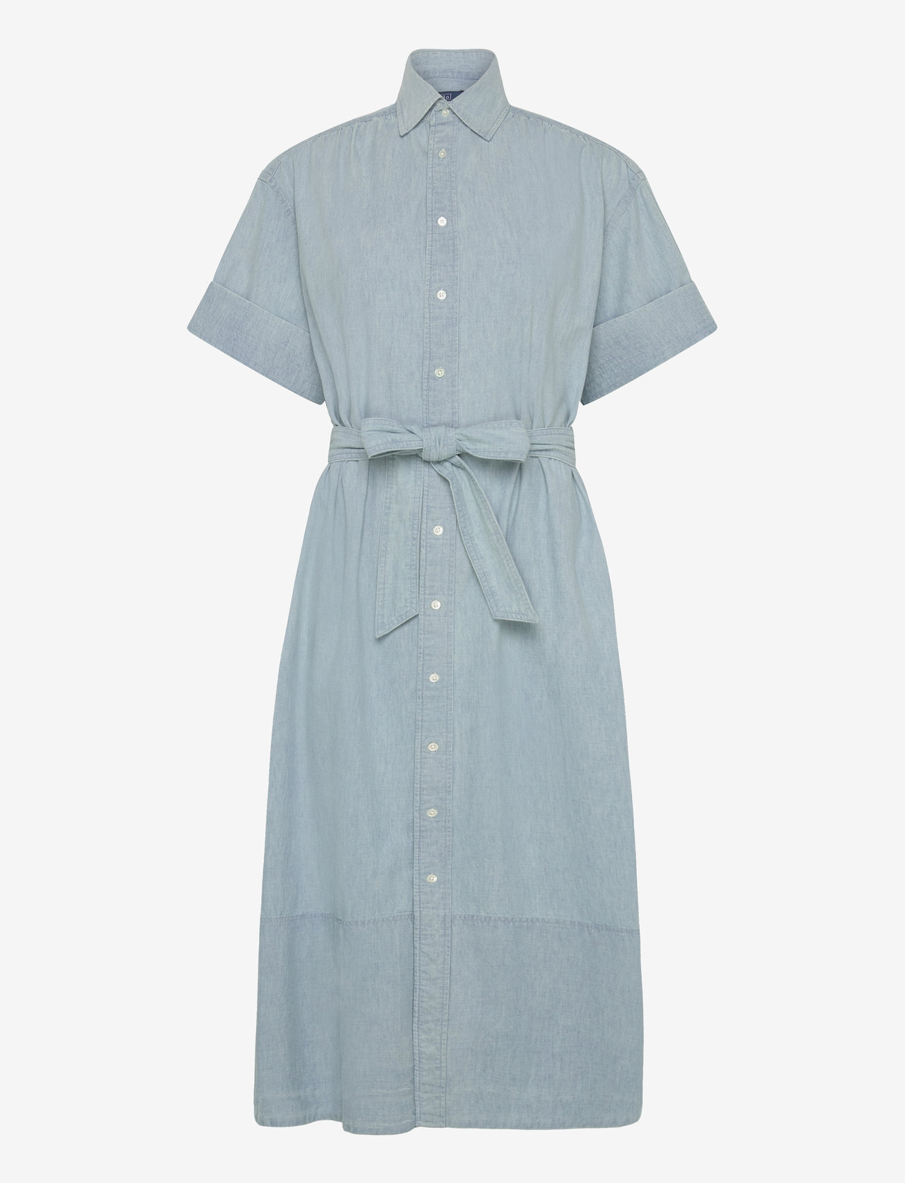 Polo Ralph Lauren - Cotton Chambray Shirtdress - särkkleidid - chambray - 0