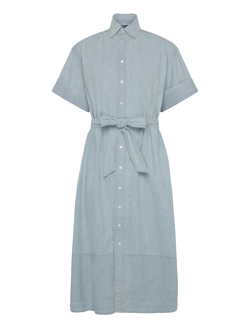 Polo Ralph Lauren - Cotton Chambray Shirtdress - särkkleidid - chambray - 0