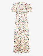 Floral Silk Crepe Dress - 1684 VINTAGE DAIS