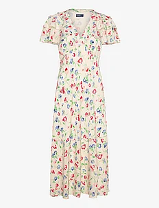 Floral Silk Crepe Dress, Polo Ralph Lauren