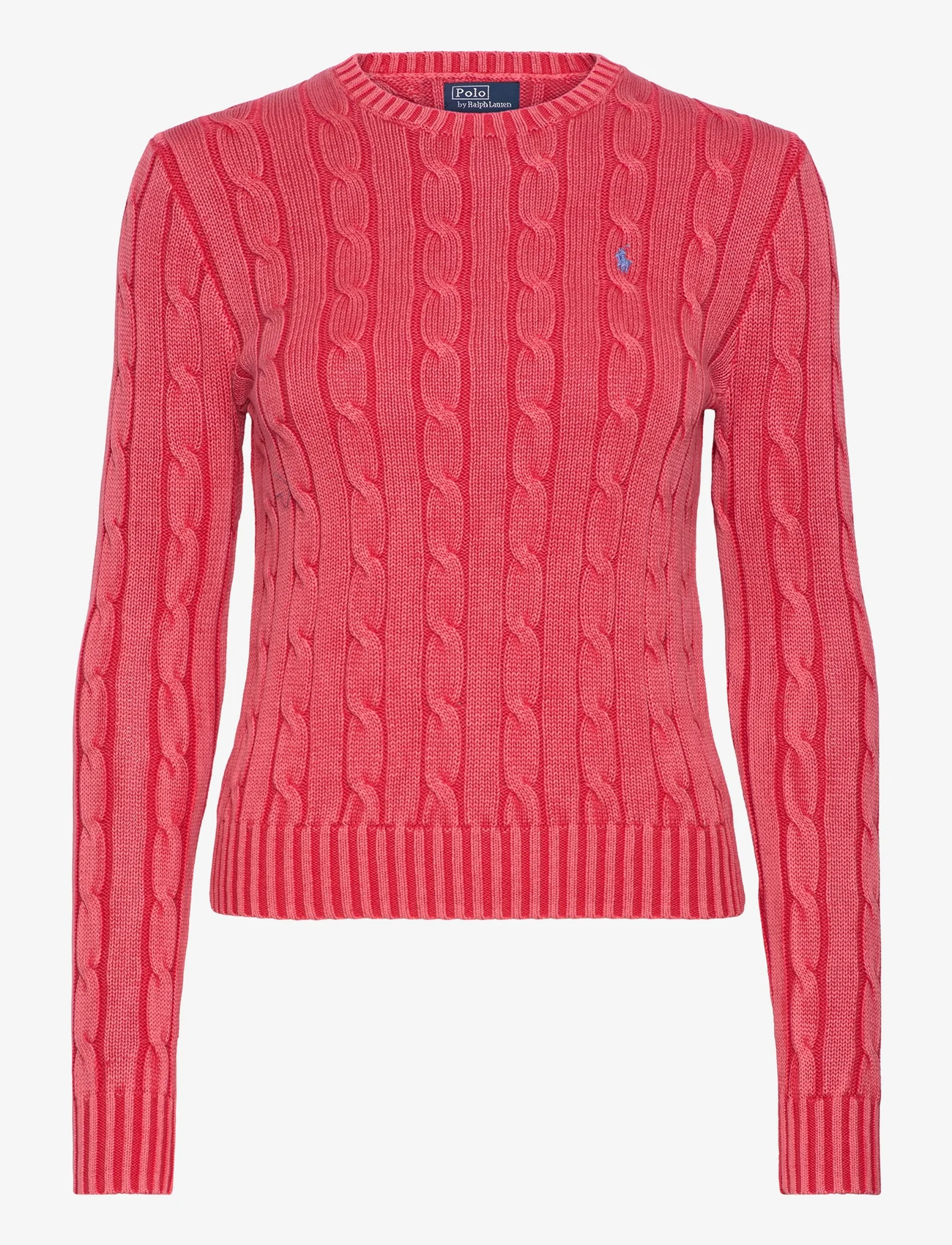 Polo Ralph Lauren - Cable-Knit Cotton Crewneck Sweater - swetry - corallo - 0