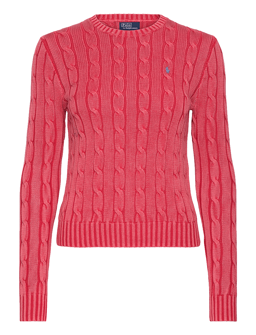 Polo Ralph Lauren - Cable-Knit Cotton Crewneck Sweater - corallo - 0