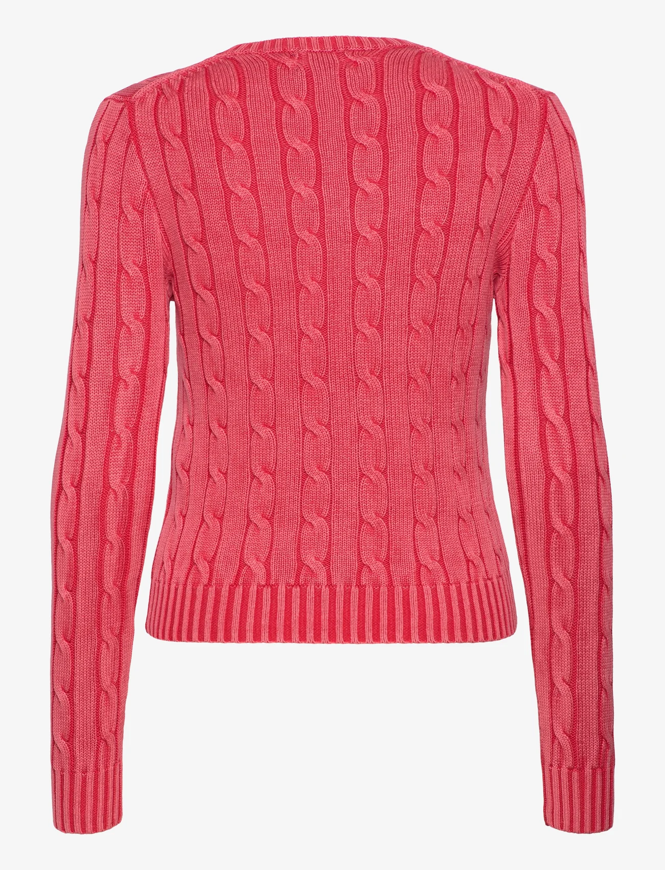Polo Ralph Lauren - Cable-Knit Cotton Crewneck Sweater - strikkegensere - corallo - 1