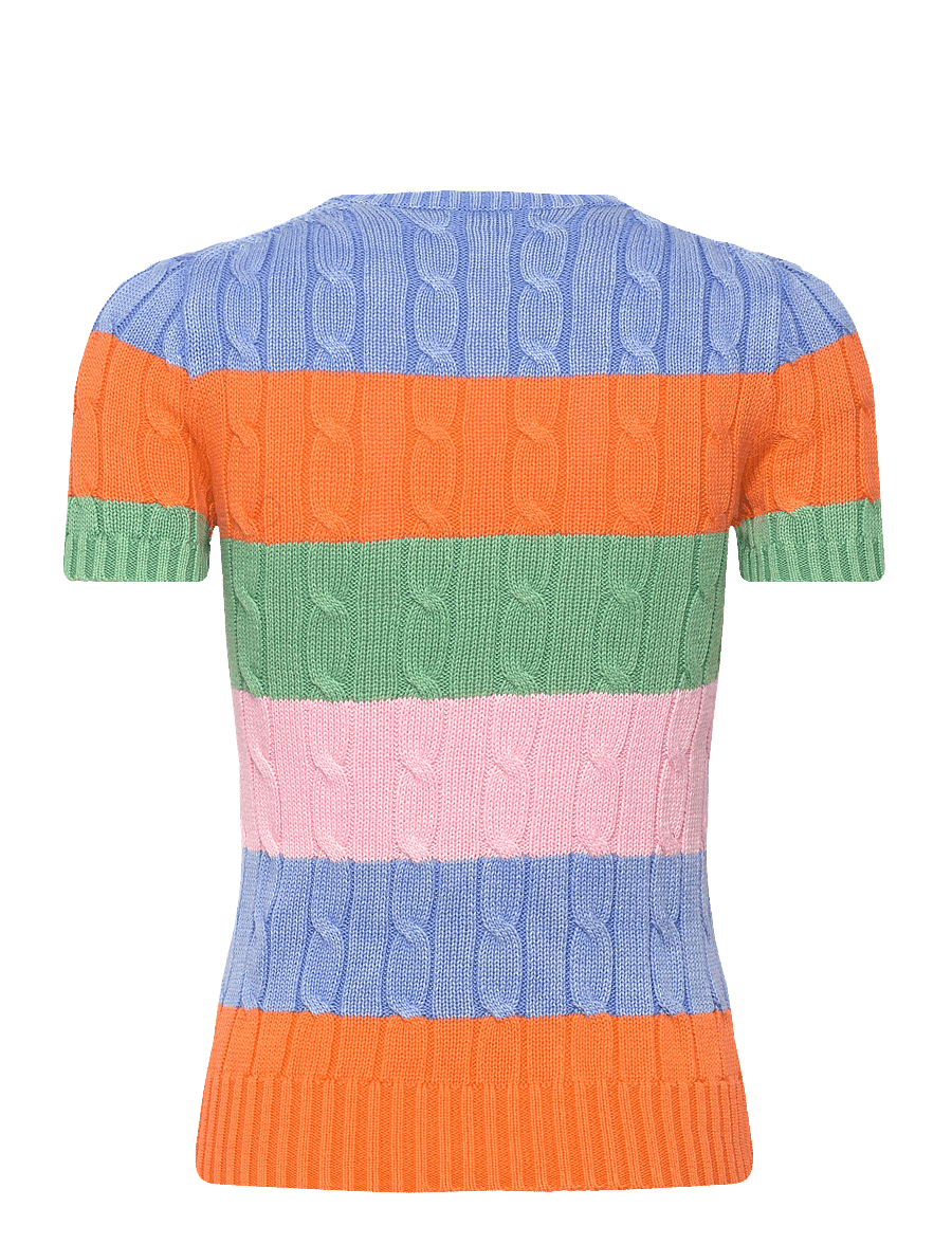 Polo Ralph Lauren - Striped Cable Short-Sleeve Sweater - multi stripe - 1