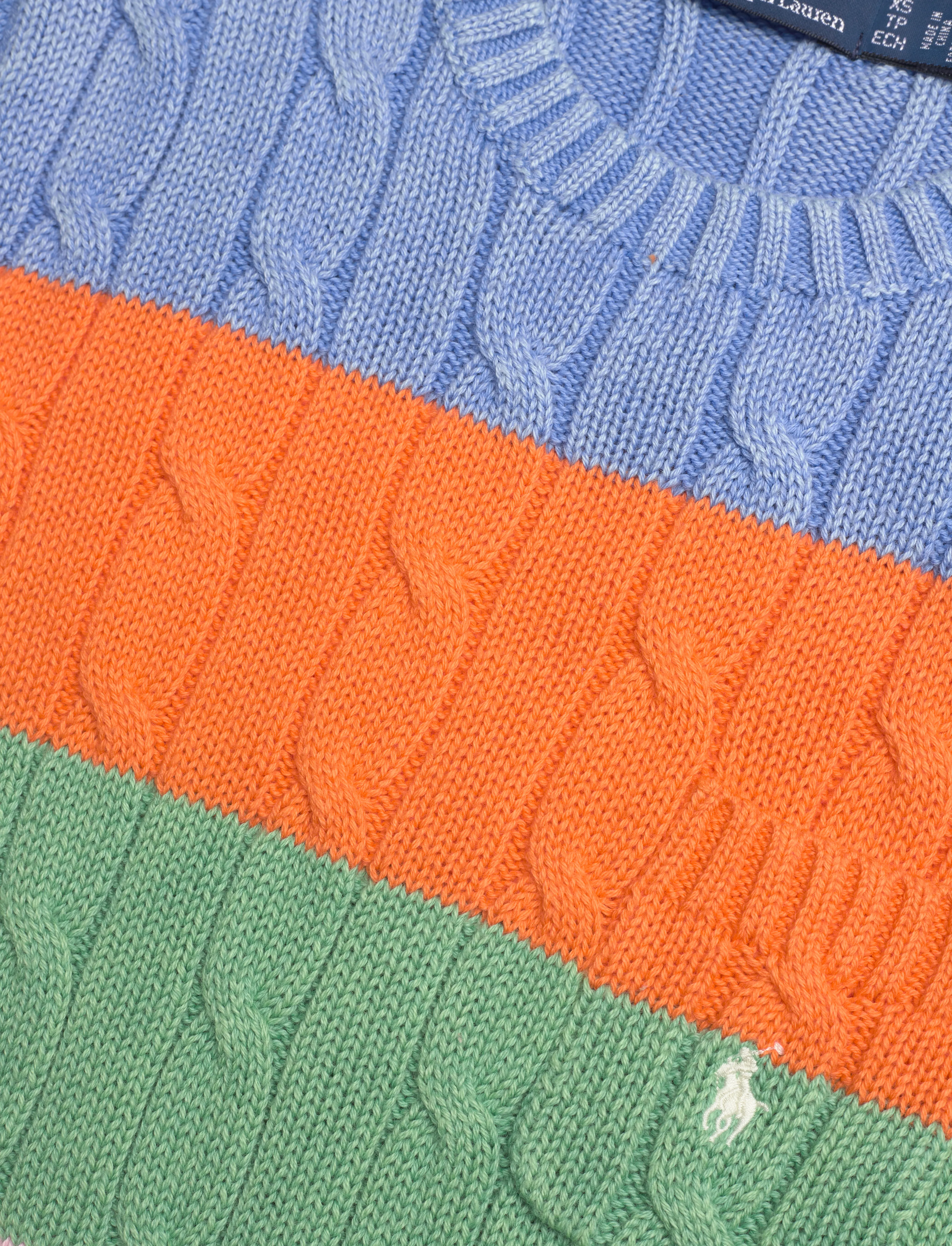 Polo Ralph Lauren - Striped Cable Short-Sleeve Sweater - multi stripe - 2