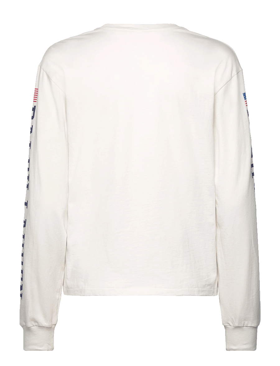 Polo Ralph Lauren - Logo Flag Jersey Long-Sleeve Tee - deckwash white - 1