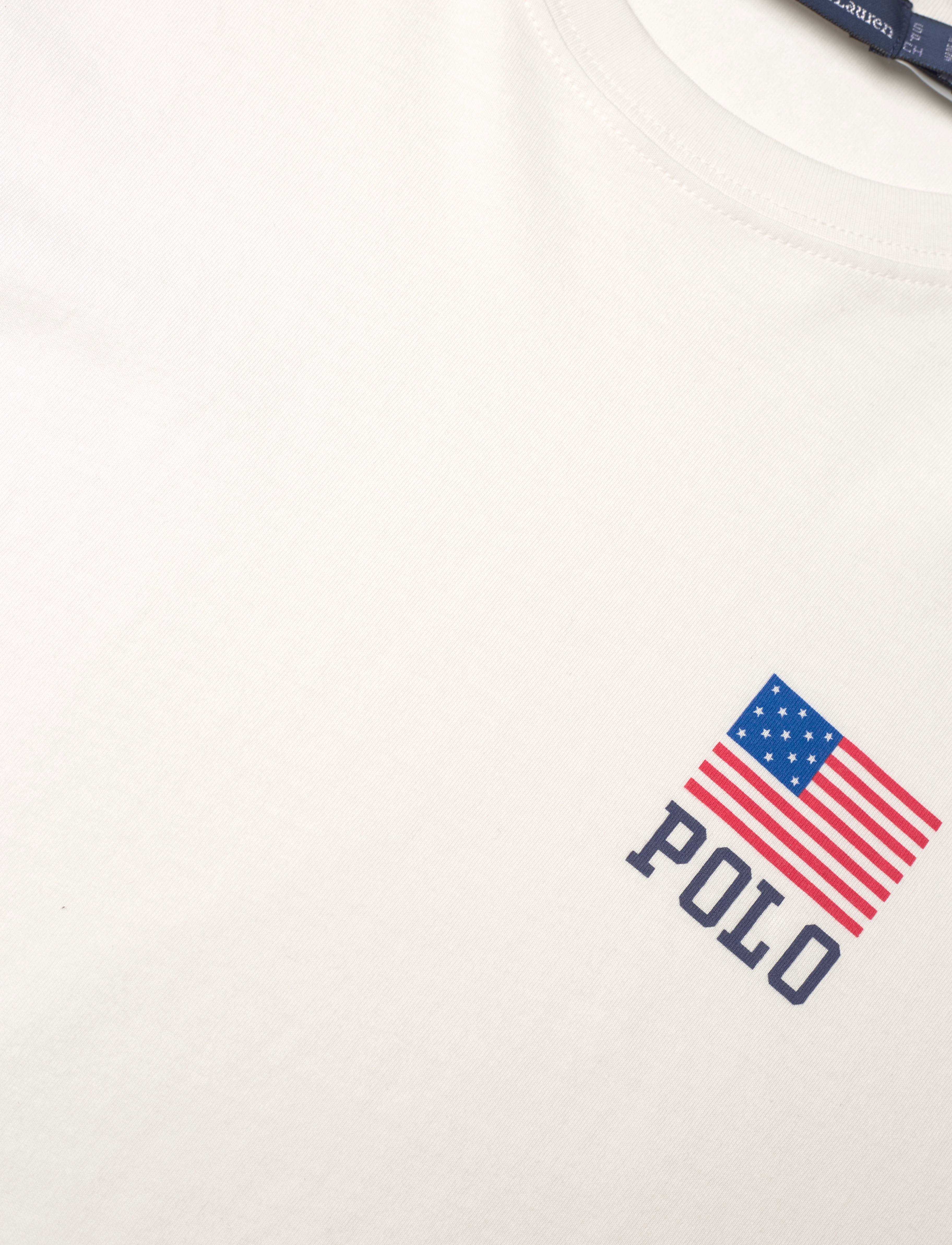 Polo Ralph Lauren - Logo Flag Jersey Long-Sleeve Tee - deckwash white - 4