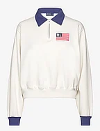 Logo Flag Fleece Half-Zip Pullover - DECKWASH WHITE