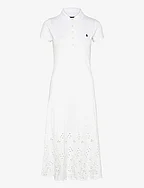 Eyelet Polo Dress - WHITE