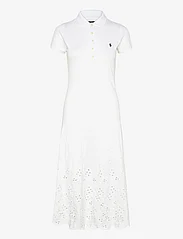 Polo Ralph Lauren - Eyelet Polo Dress - vidutinio ilgio suknelės - white - 0
