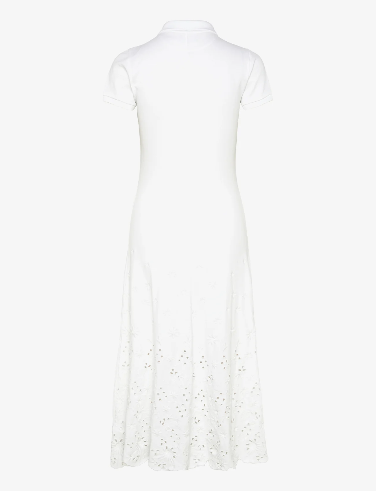 Polo Ralph Lauren - Eyelet Polo Dress - vidutinio ilgio suknelės - white - 1