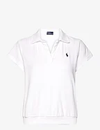 Shrunken Fit Terry Polo Shirt - WHITE