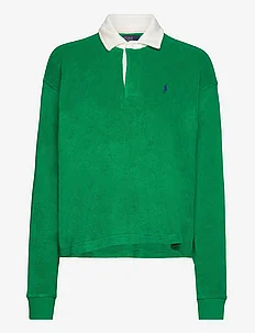 Cropped Terry Rugby Shirt, Polo Ralph Lauren