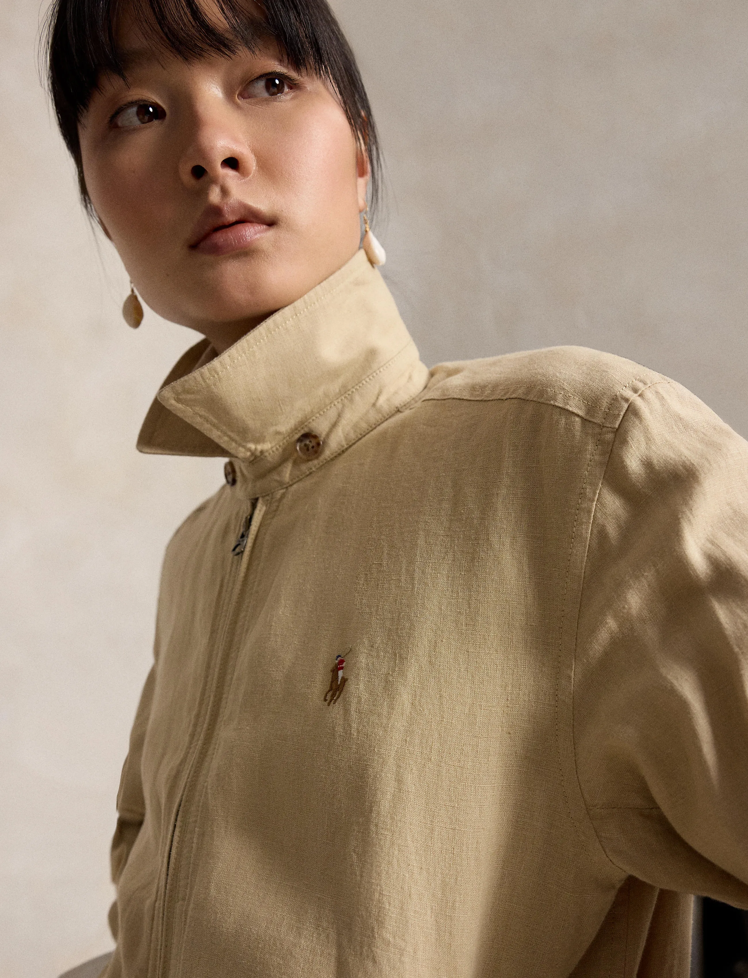Polo Ralph Lauren - Linen Windbreaker - spring jackets - tan - 4
