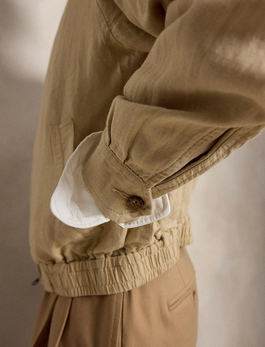 Polo Ralph Lauren - Linen Windbreaker - bomber jacks - tan - 5