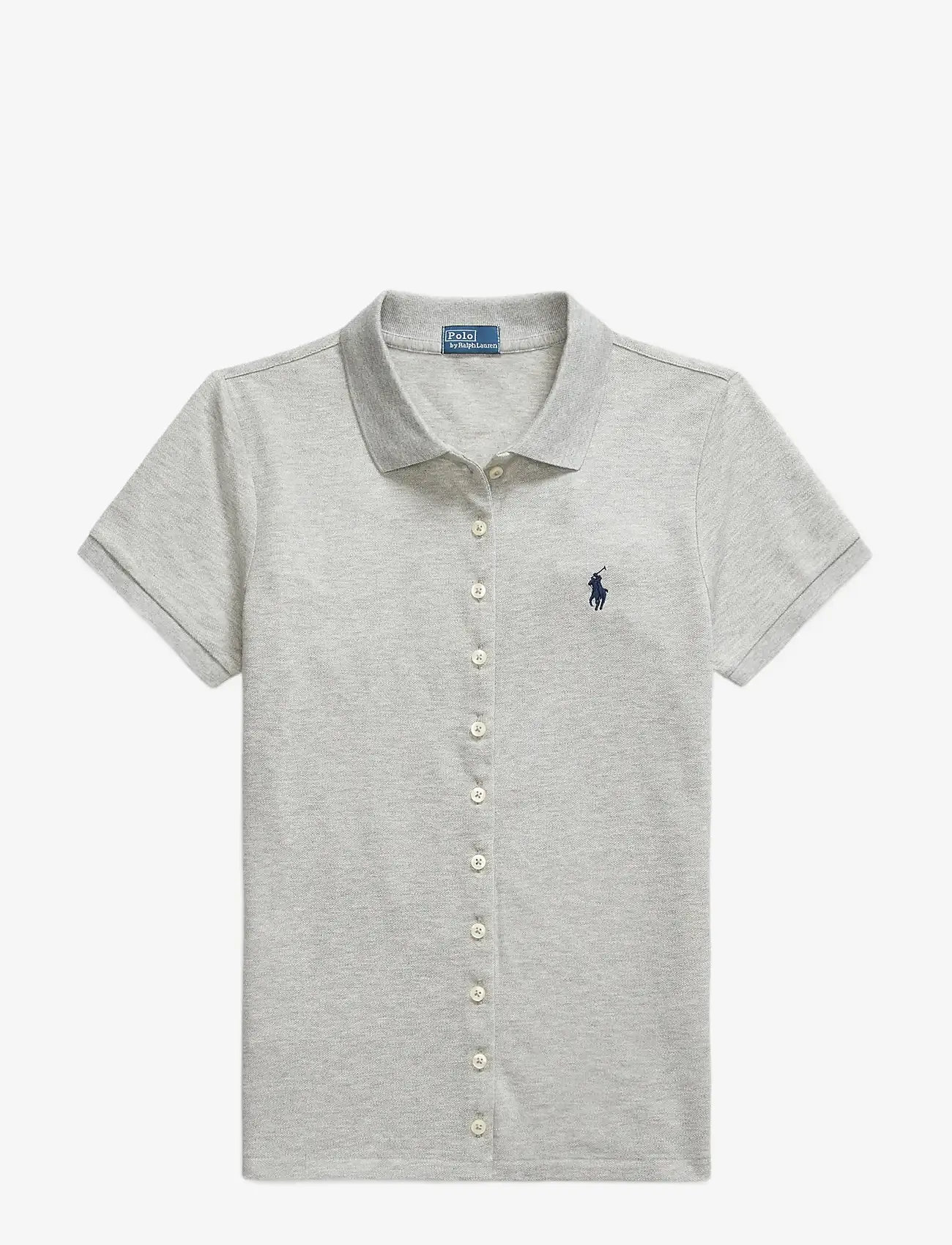Polo Ralph Lauren - Buttoned-Placket Polo Shirt - polosärgid - andover heather - 1