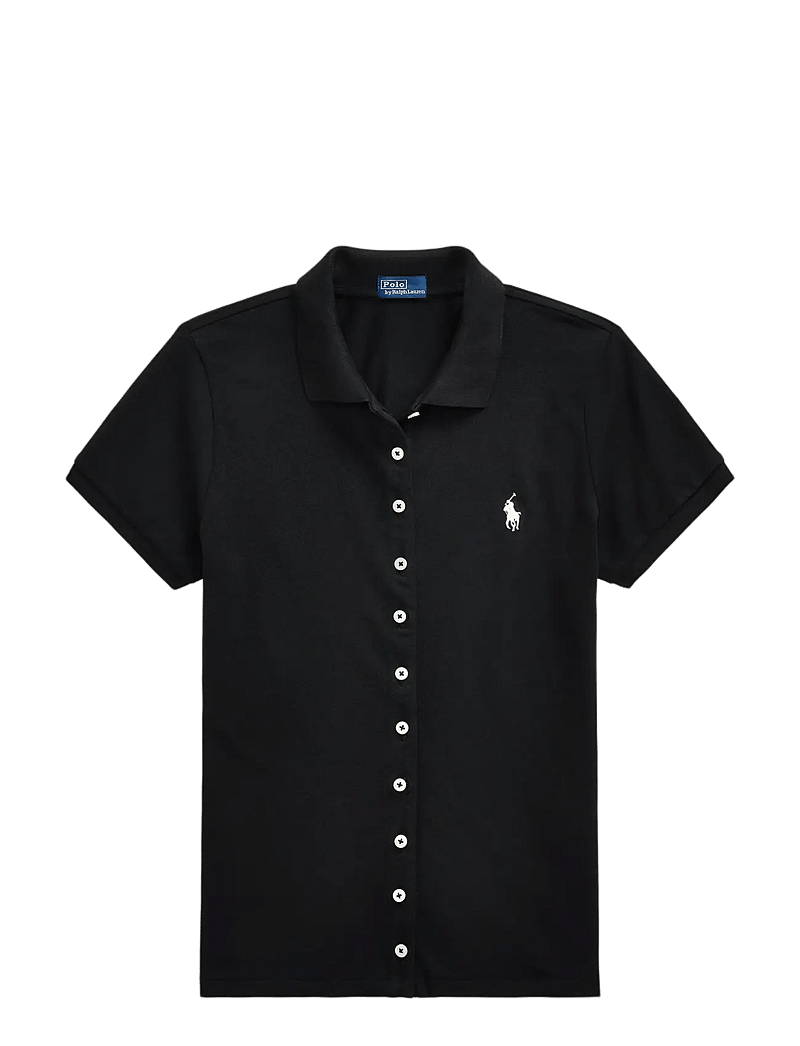 Polo Ralph Lauren - Buttoned-Placket Polo Shirt - pikéer - polo black - 1
