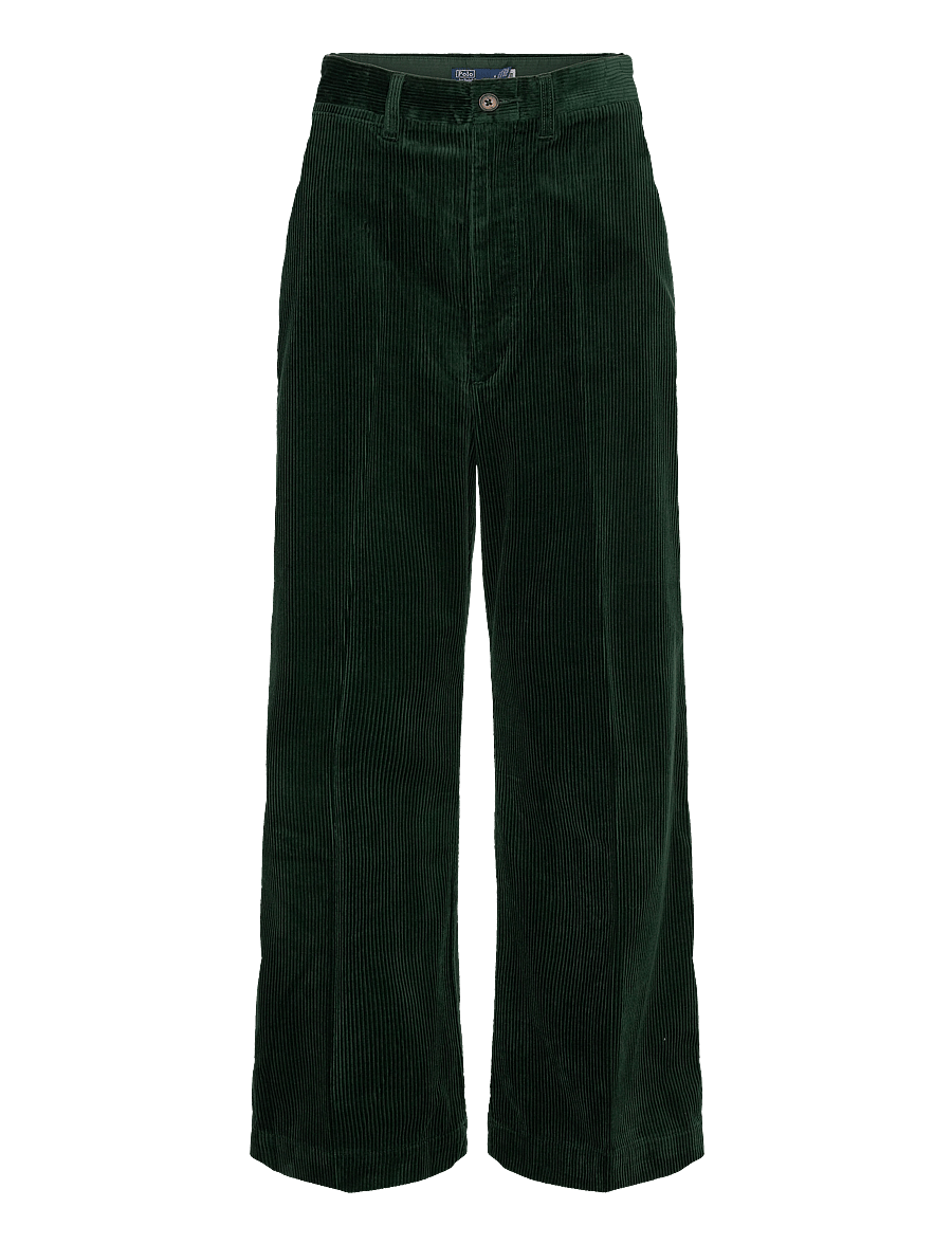 Polo Ralph Lauren - Corduroy Wide-Leg Cropped Pant - college green - 1