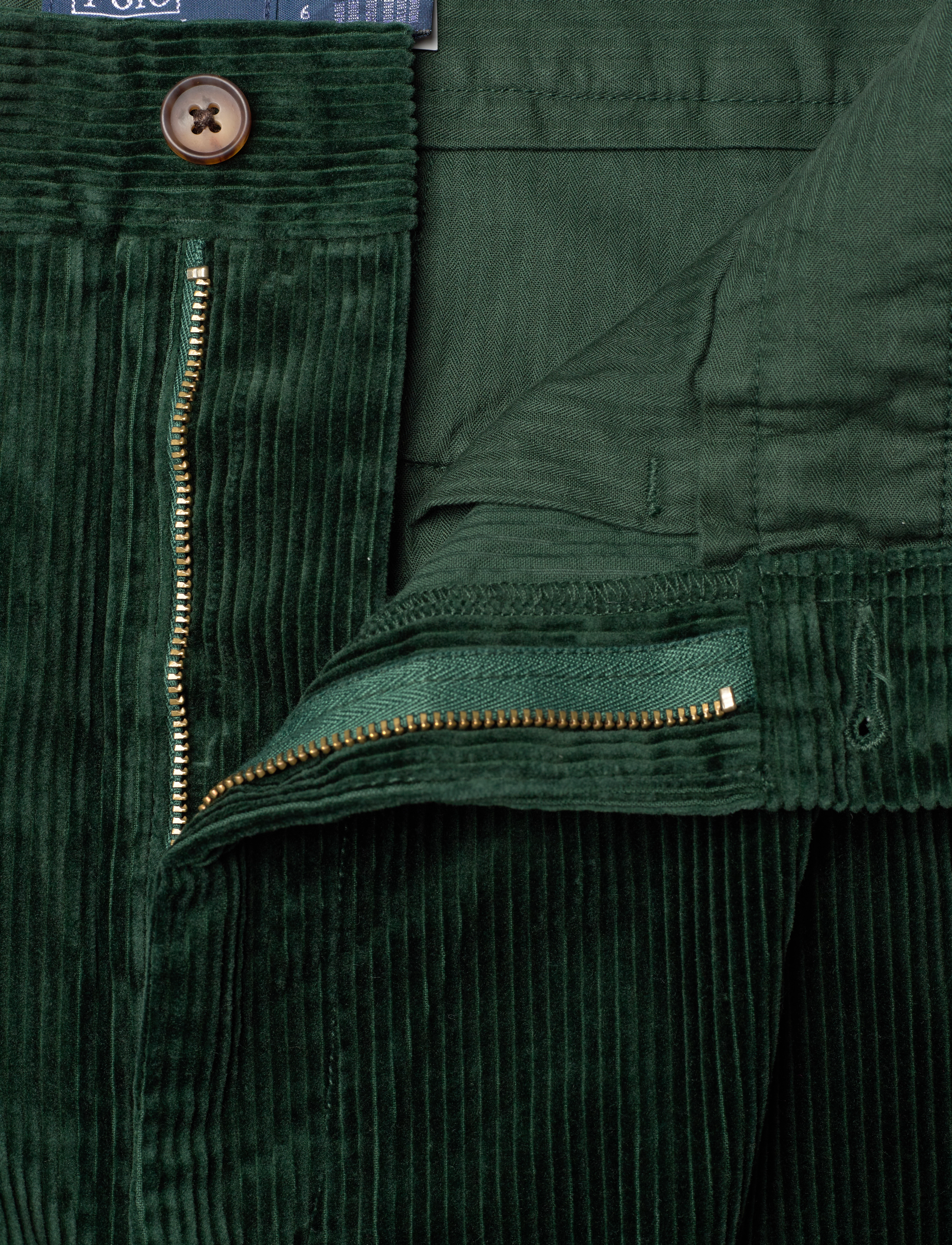 Polo Ralph Lauren - Corduroy Wide-Leg Cropped Pant - college green - 4