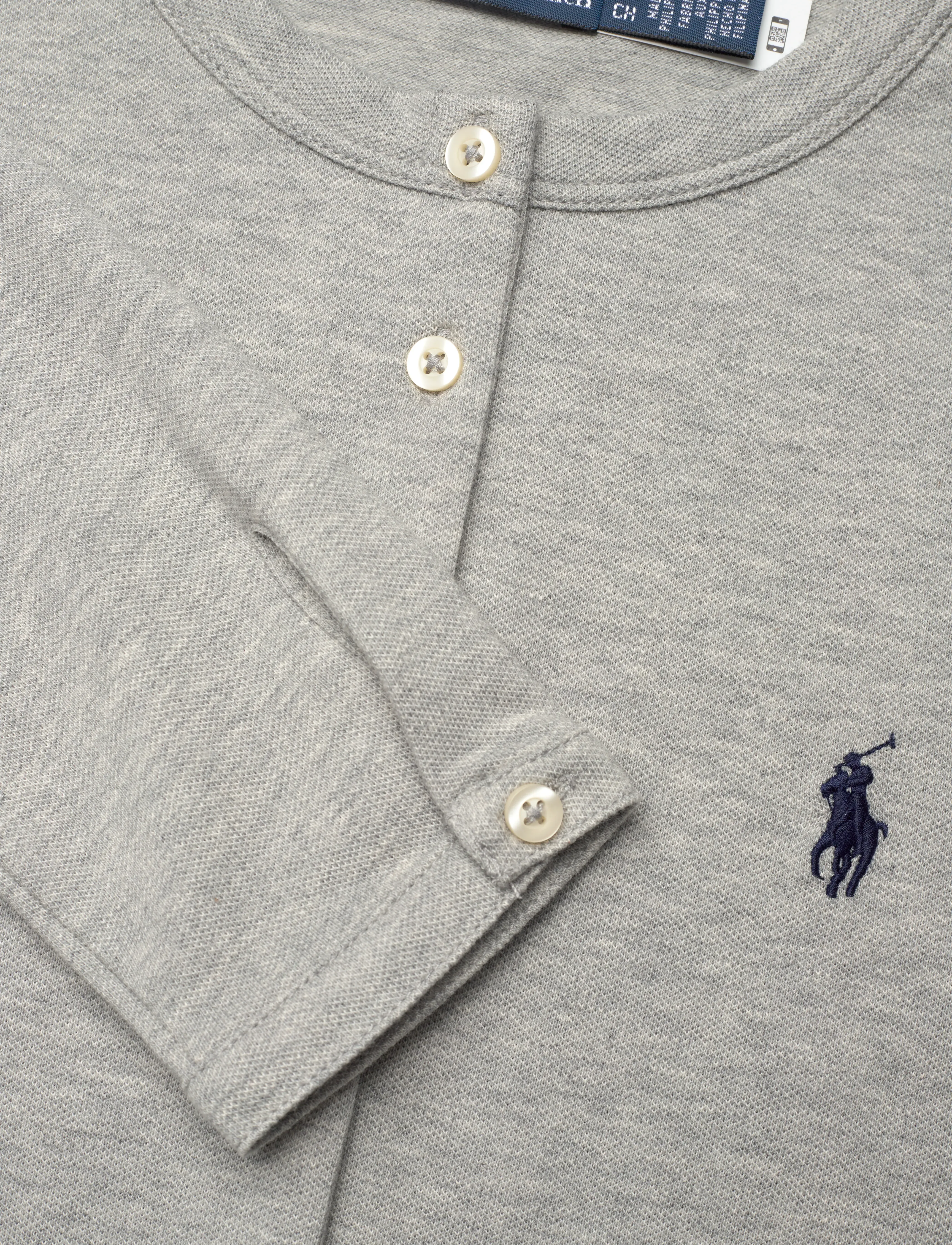 Polo Ralph Lauren - Stretch Mesh Cotton Crewneck Cardigan - andover heather - 2
