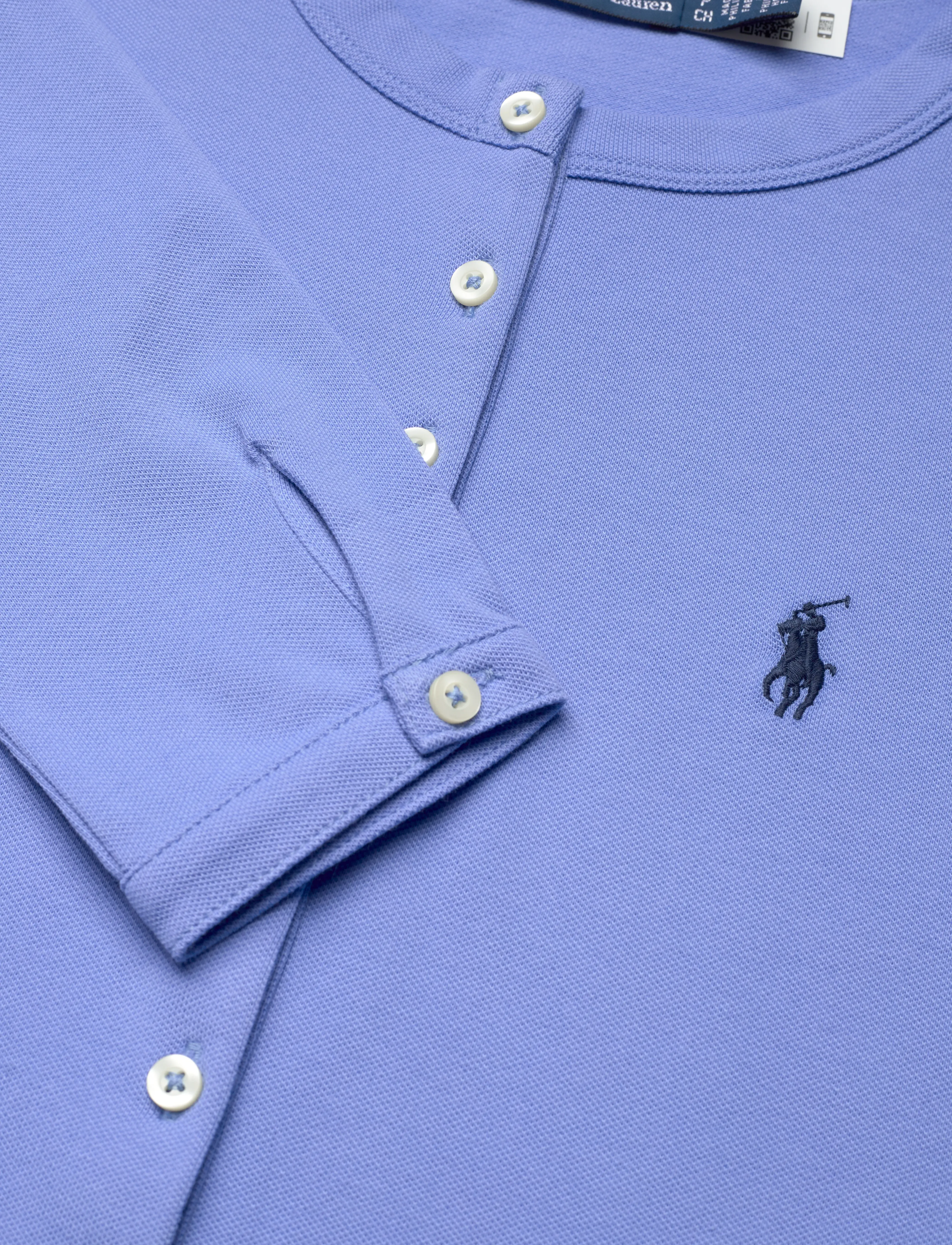 Polo Ralph Lauren - Stretch Mesh Cotton Crewneck Cardigan - harbor island blu - 2