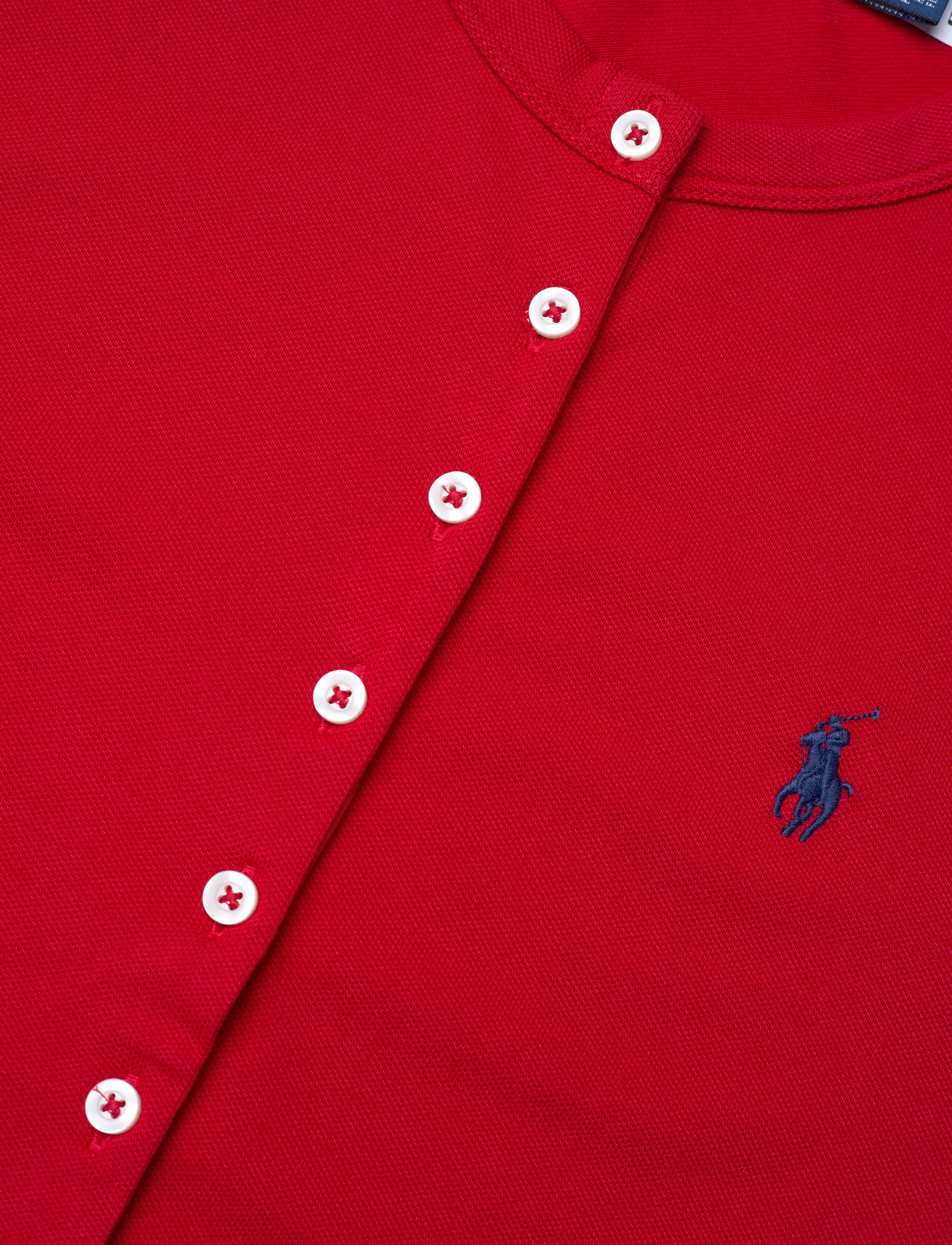 Polo Ralph Lauren - Stretch Mesh Cotton Crewneck Cardigan - rl2000 red - 2