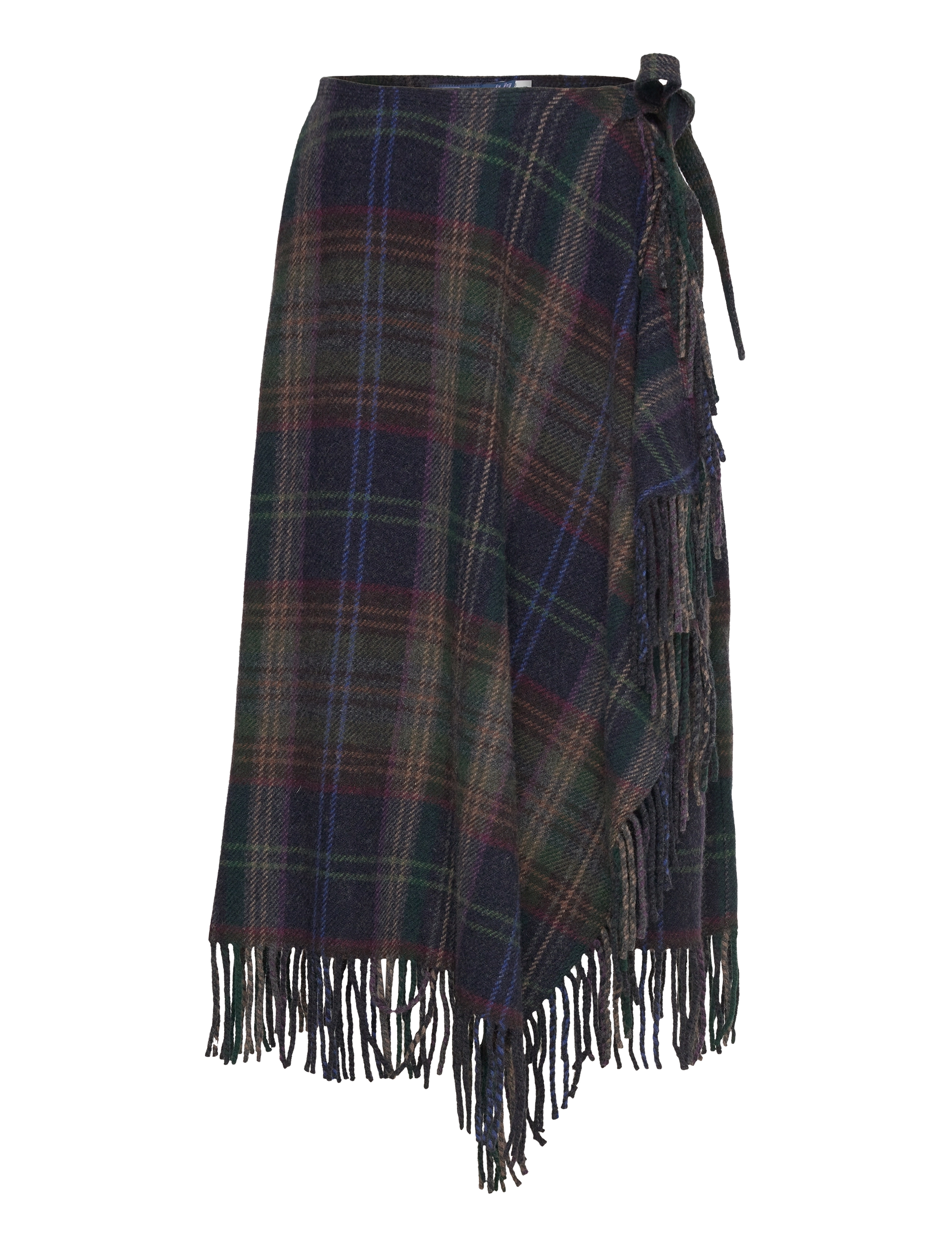 Polo Ralph Lauren - Fringe-Trim Plaid Wrap Skirt - 1742 plaid multi - 1