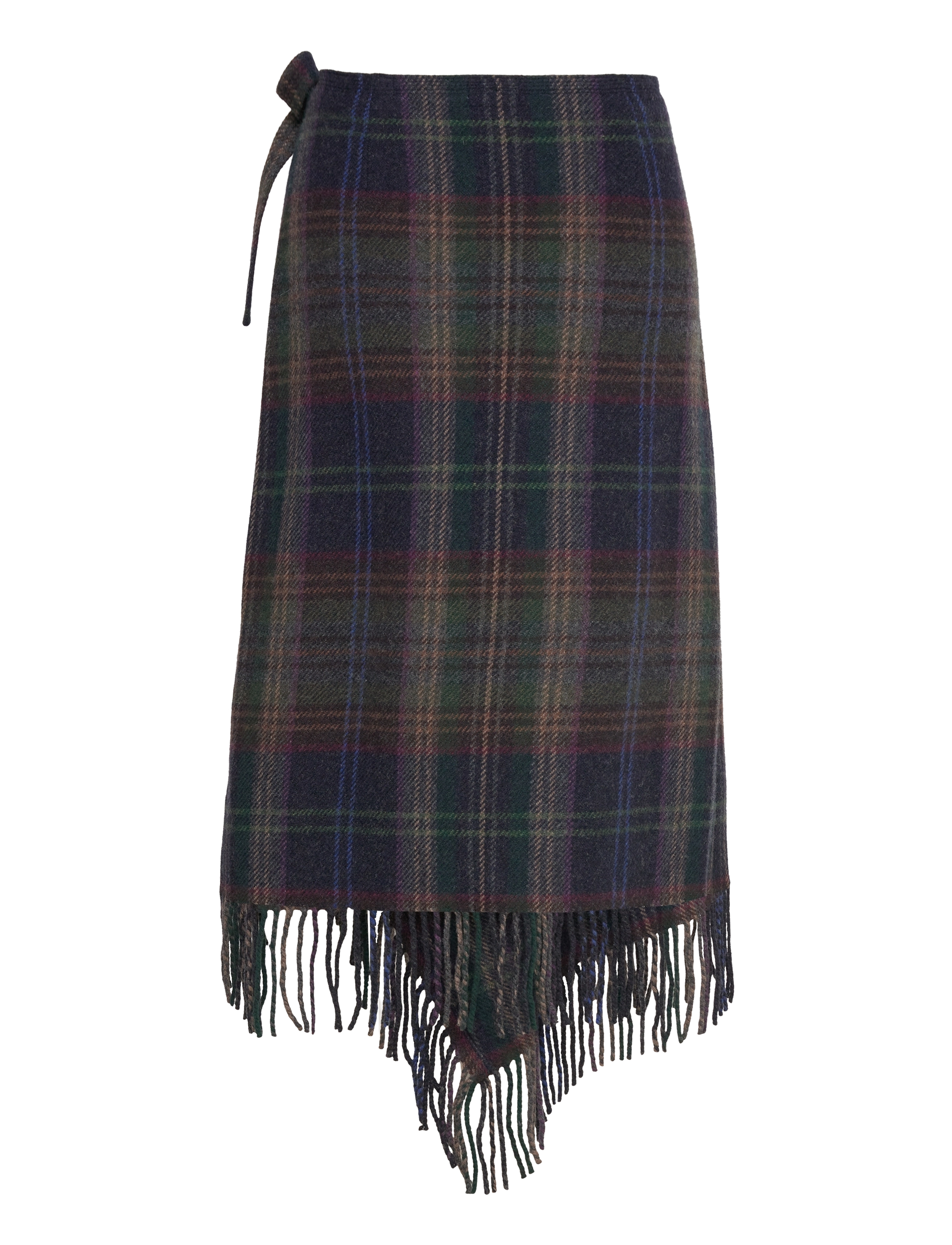 Polo Ralph Lauren - Fringe-Trim Plaid Wrap Skirt - 1742 plaid multi - 2