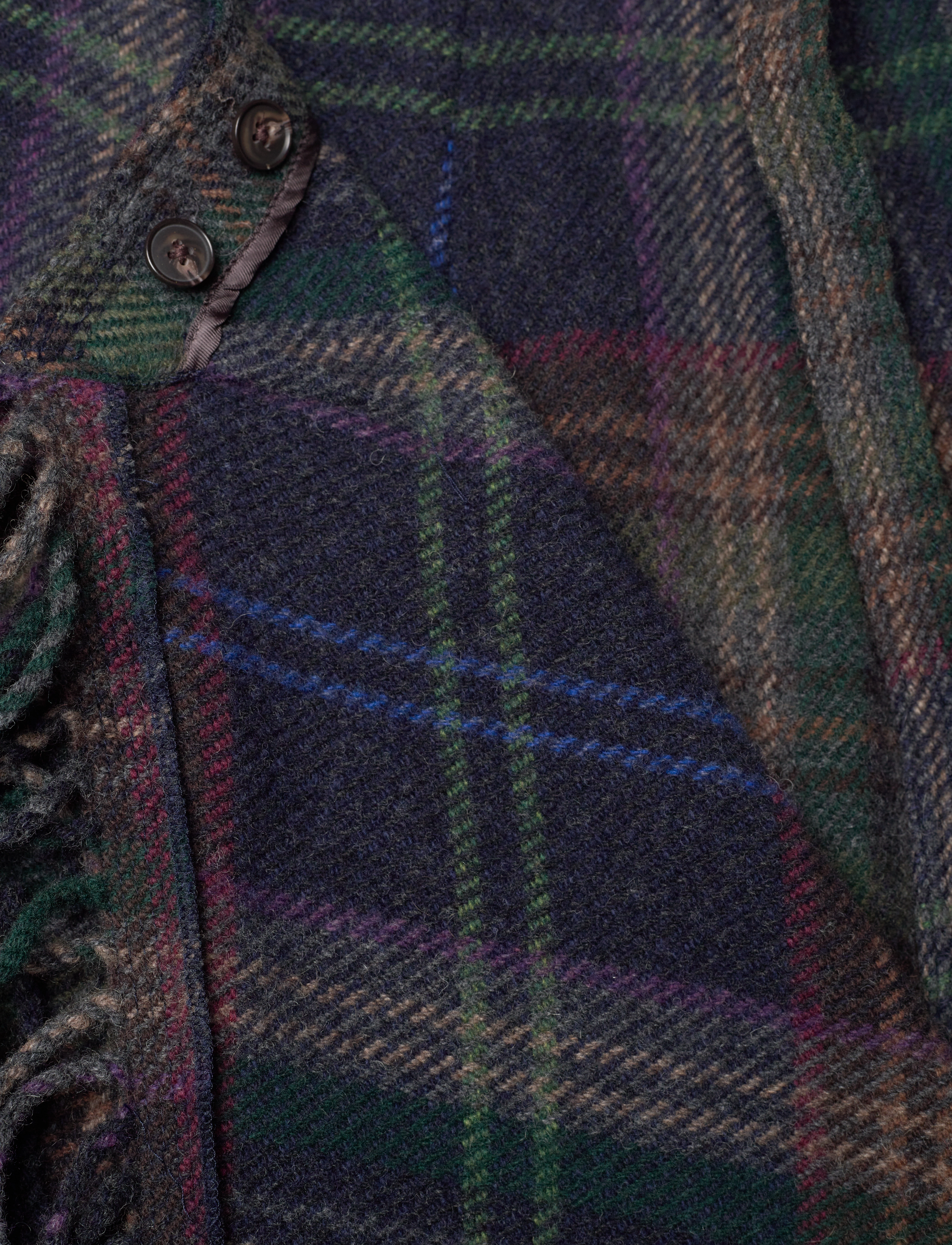 Polo Ralph Lauren - Fringe-Trim Plaid Wrap Skirt - 1742 plaid multi - 3