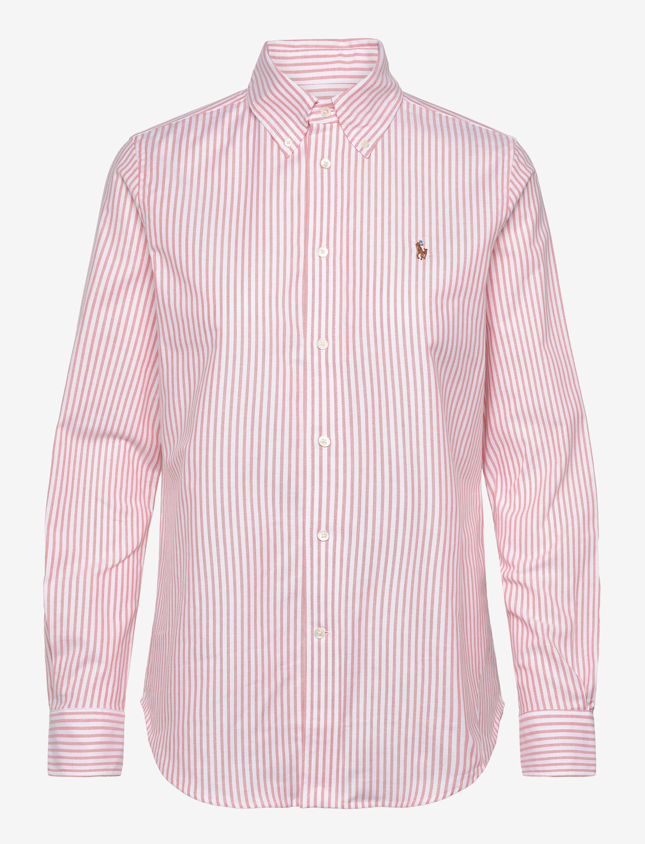 Polo Ralph Lauren - Stretch Slim Fit Striped Oxford Shirt - denim shirts - 6055c white-orang - 0
