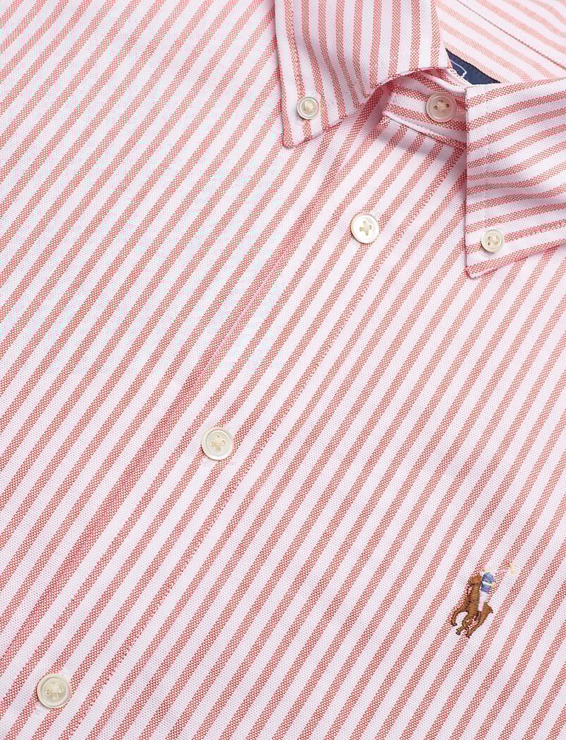 Polo Ralph Lauren - Stretch Slim Fit Striped Oxford Shirt - denim shirts - 6055c white-orang - 2