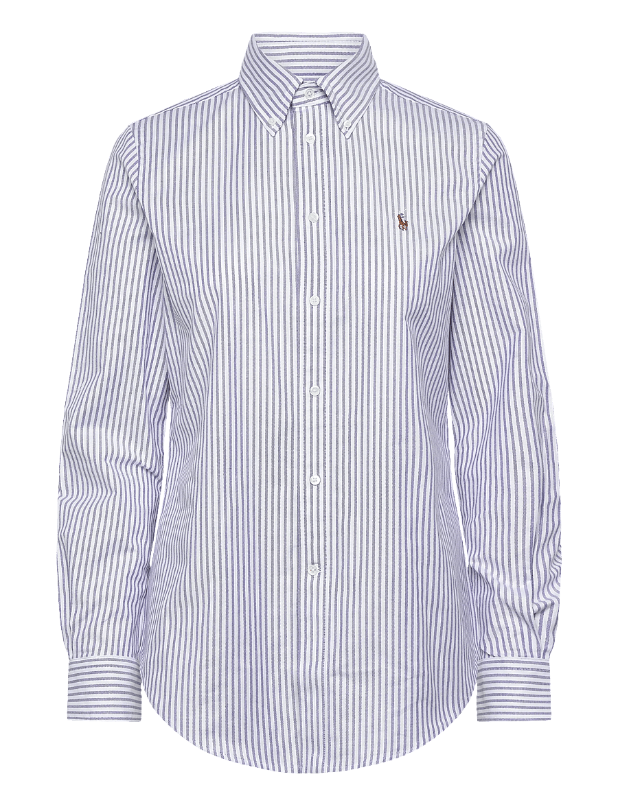 Polo Ralph Lauren - Stretch Slim Fit Striped Oxford Shirt - chemises en jeans - 6055 white/herita - 1