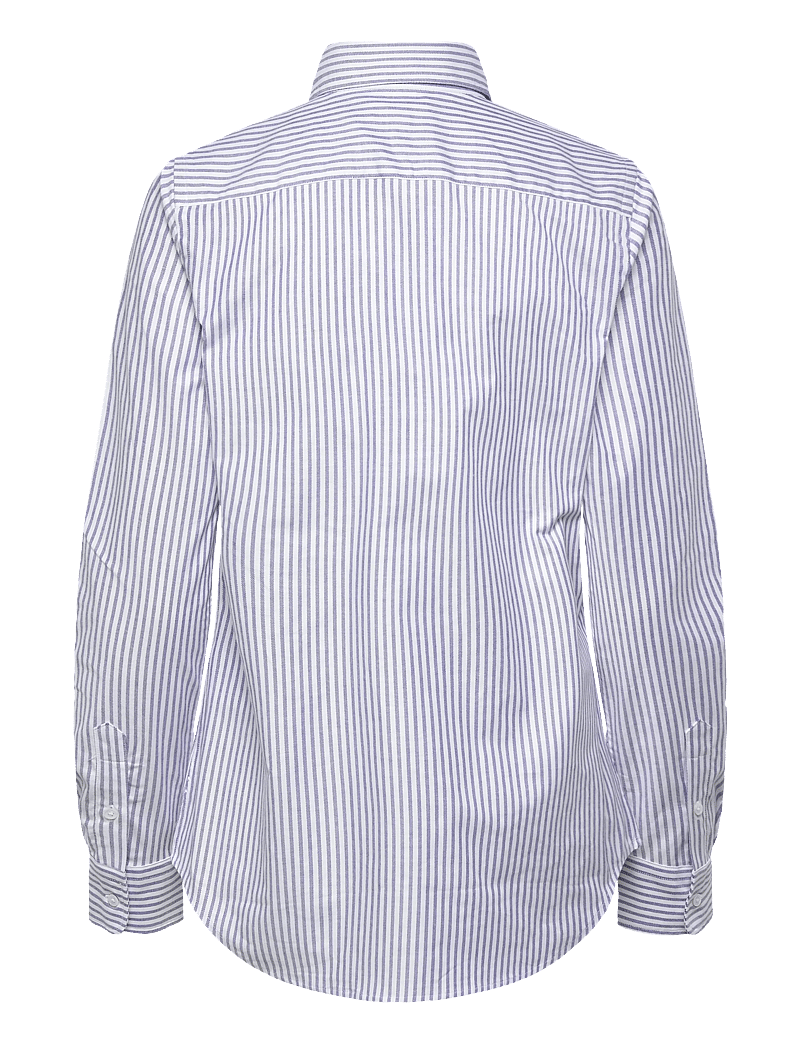 Polo Ralph Lauren - Stretch Slim Fit Striped Oxford Shirt - teksasärgid - 6055 white/herita - 1