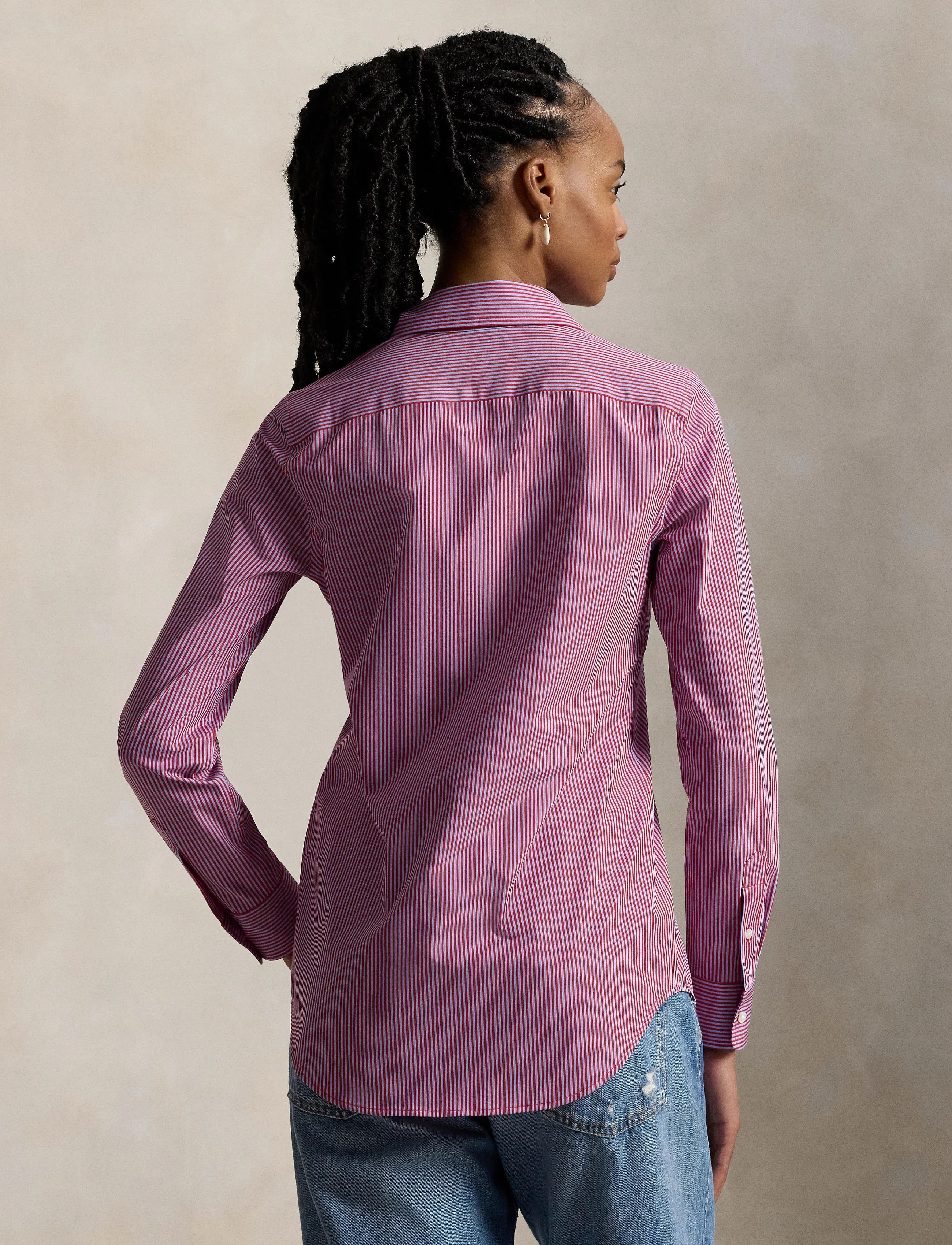 Polo Ralph Lauren - End-On-End Stretch Slim Fit Cotton Shirt - chemises en jeans - 1969 lt blue red - 3