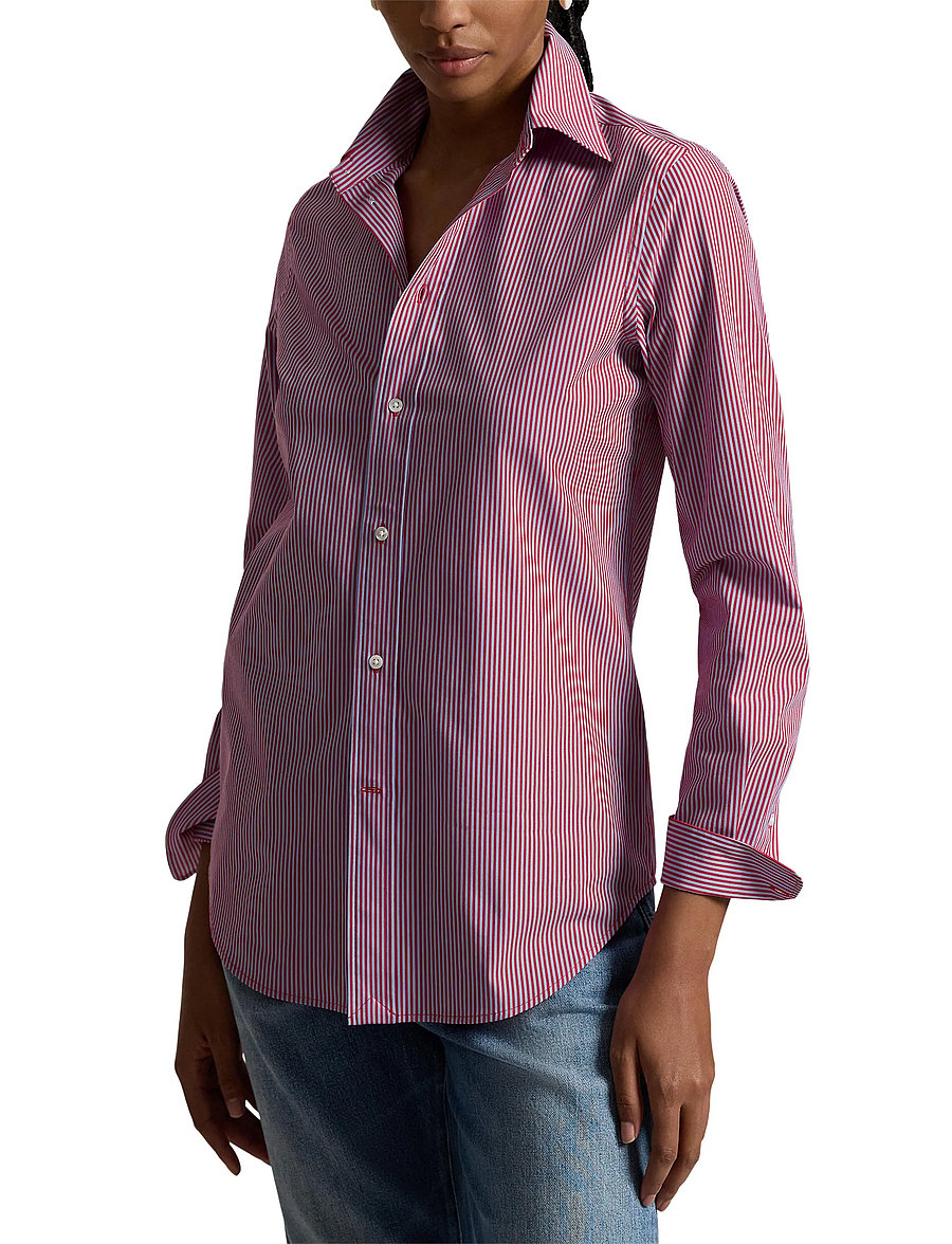 Polo Ralph Lauren - End-On-End Stretch Slim Fit Cotton Shirt - chemises en jeans - 1969 lt blue red - 5