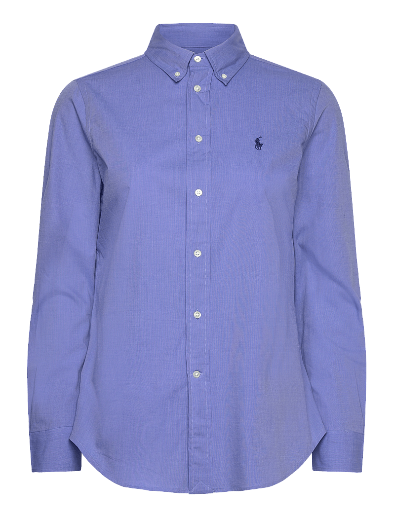 Polo Ralph Lauren - End-On-End Stretch Slim Fit Cotton Shirt - langärmlige hemden - blue - 0