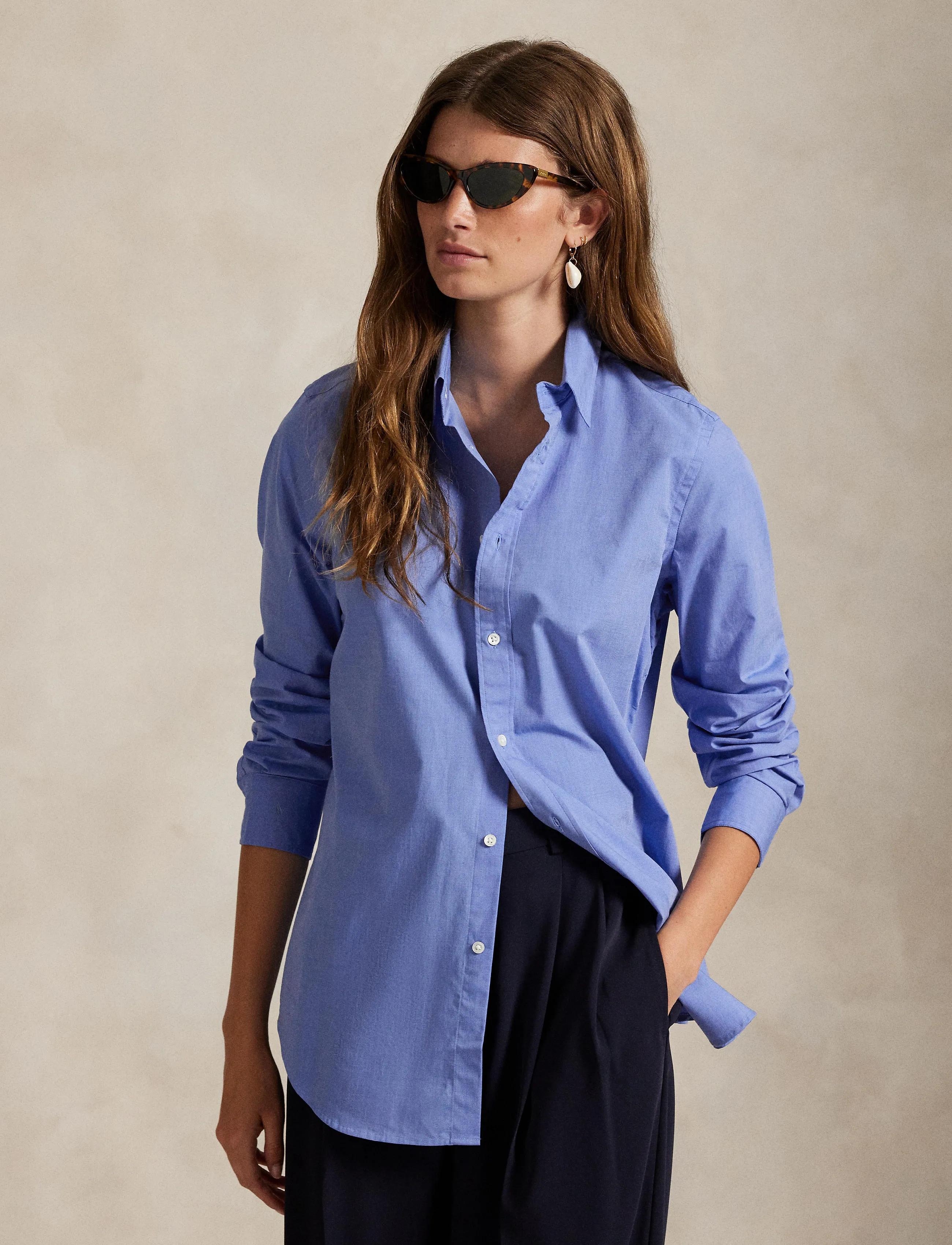 Polo Ralph Lauren Stretch Slim Fit Cotton Shirt - Chemisier & Chemises - BLUE / blue