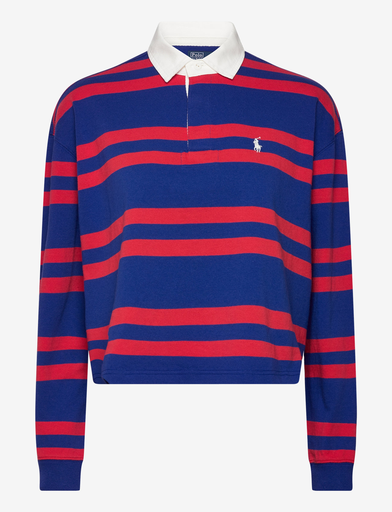 Polo Ralph Lauren Striped Cropped Jersey Rugby Shirt