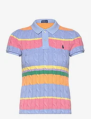 Polo Ralph Lauren - Slim Fit Cable-Knit Polo Shirt - pikeepaidat - light blue multi - 0