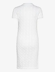 Polo Ralph Lauren - Cable-Knit Cotton Polo Dress - stickade klänningar - white/ navy pp - 1