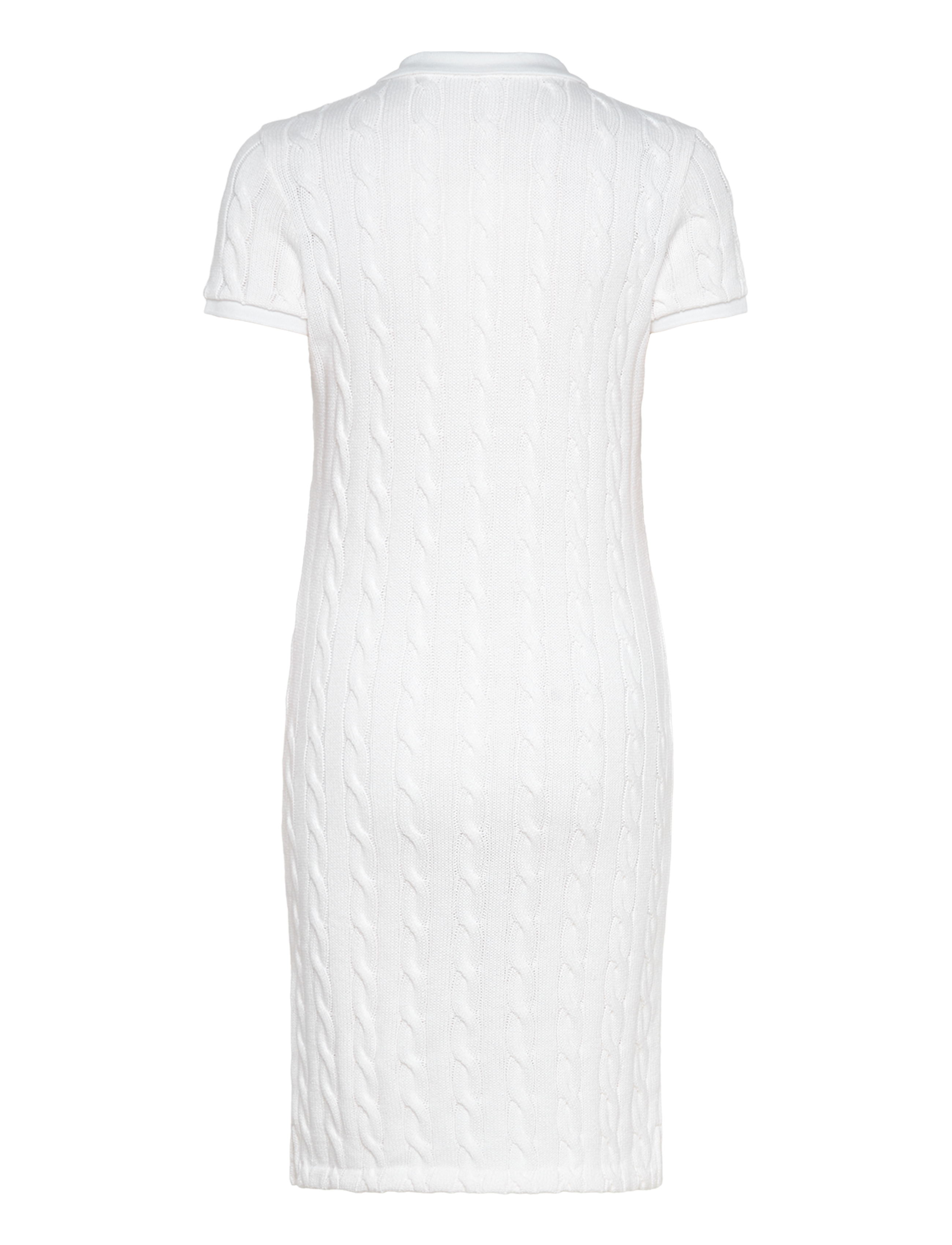 Polo Ralph Lauren - Cable-Knit Cotton Polo Dress - white/ navy pp - 1