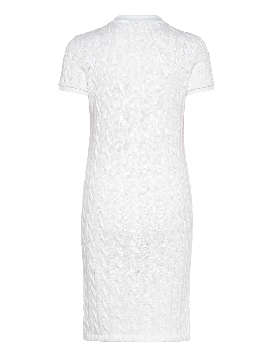 Polo Ralph Lauren - Cable-Knit Cotton Polo Dress - white/ navy pp - 1
