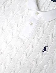 Polo Ralph Lauren - Cable-Knit Cotton Polo Dress - strikkjoler - white/ navy pp - 2