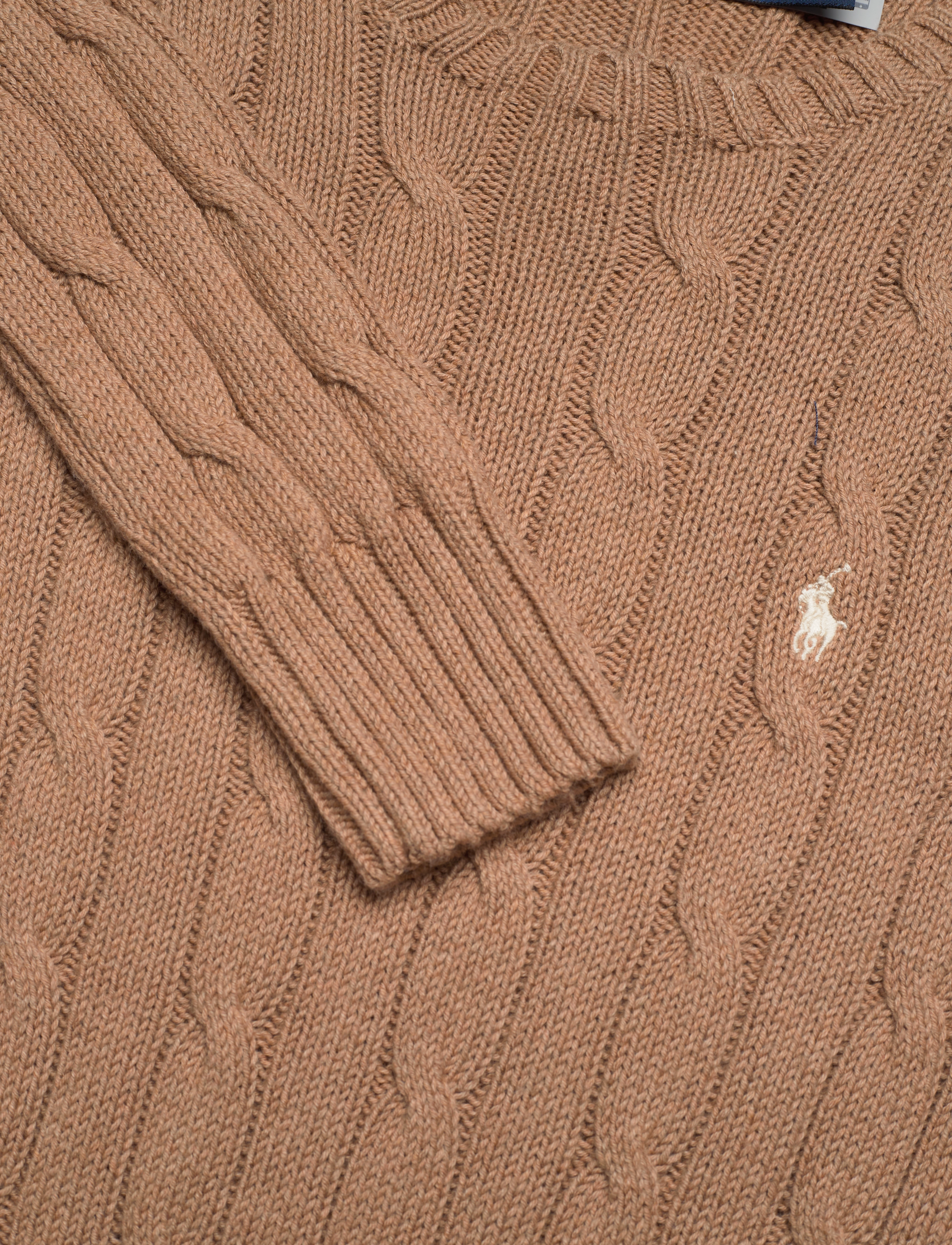 Polo Ralph Lauren - Cable-Knit Cotton Crewneck Sweater - collection camel - 2